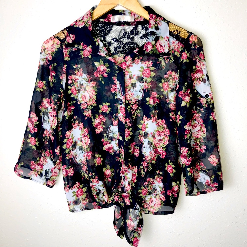 Penelope Sheer Button Blouse